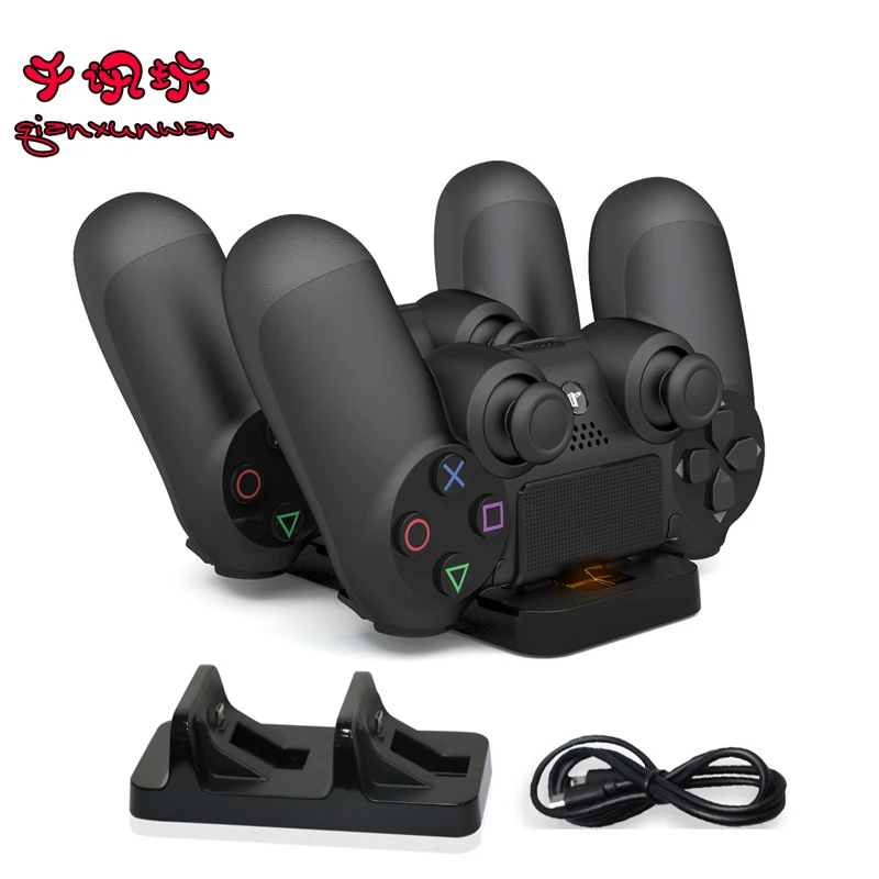Беспроводной двойной Зарядное устройство Док-станция для Playstation PS4/PS4 тонкий/PS4 PRO контроллер Зарядное устройство Док-станция для зарядки геймпад вертикальная подставка-держатель