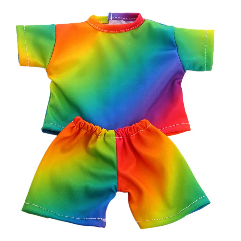 Модный выцветающий летний костюм ZWSISU подходит для 18 дюймовых кукол мальчиков