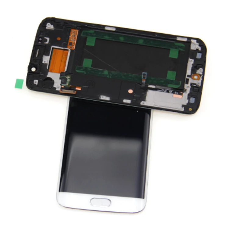 SUPER AMOLED Дисплей для Samsung Galaxy S6 edge ЖК дисплей G925 G925I G925F Сенсорный экран Digitizer + рамка