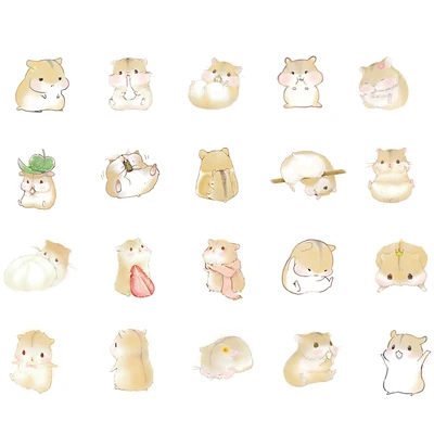 Kawaii, декоративные наклейки для домашних животных, пингвин, кот, свинья, клеящиеся наклейки, сделай сам, украшение, дневник, японские канцелярские наклейки, детский подарок - Цвет: Hamster