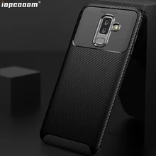 Чехол для Samsung Galaxy A6 A8 J8 2018 Plus корпус из углеродного волокна ТПУ