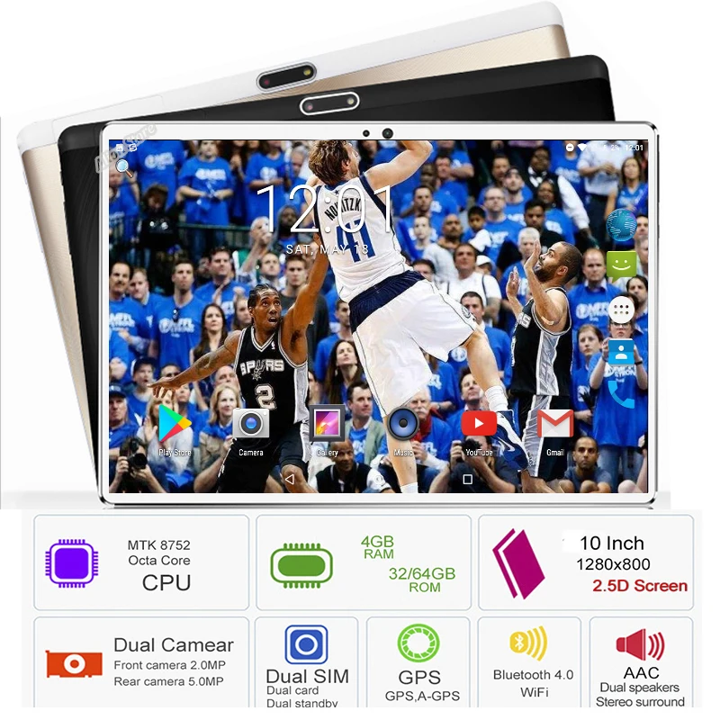 Последняя Android 8 0 10 дюймовый планшет 3G 4G FDD LTE Восьмиядерный 1280X800IPS 2.5D сенсорный