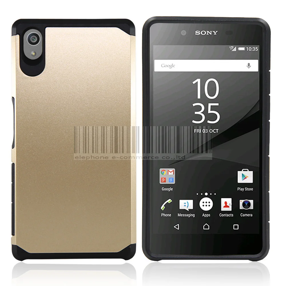 Doul Layer Slim Hybrid Shockproof Armor Case Hard Protective Cover With/Without Films For Sony Xperia Z5 E6603 E6633 E6653 E6683 |