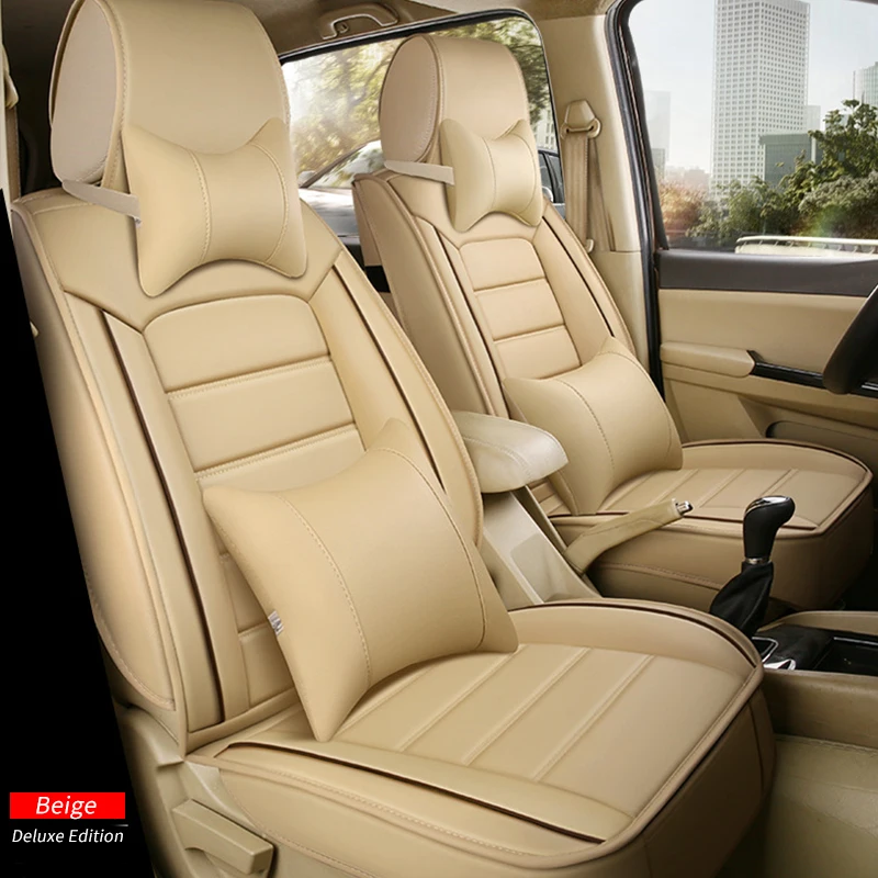 beige pillow Набор чехлов для сидений автомобиля на 7 сидений для Chrysler 300c Town Strand Sebring 300 PT Cruiser Grand Voyager nicfica 200 Aspen cirрус Concorde - Название цвета: beige pillow