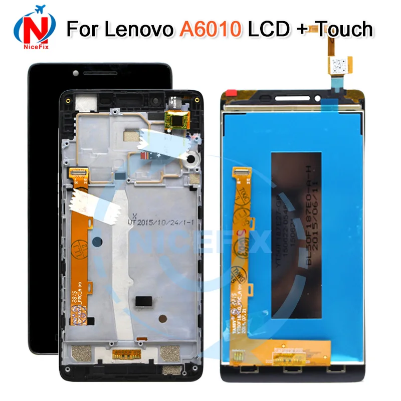 ЖК дисплей для Lenovo A6010 5 0 дюйма дигитайзер сенсорного экрана в сборе с рамкой