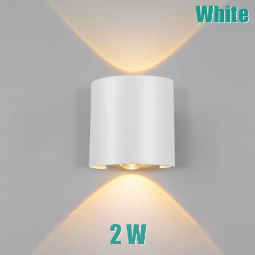 White 2W Современный светодиодный настенный светильник 2 Вт, 4 Вт, 6 Вт, настенный светильник для помещений, светильник для лестницы, прикроватный Лофт, для гостиной, дома, прихожей, лампада - Цвет абажура: White 2W