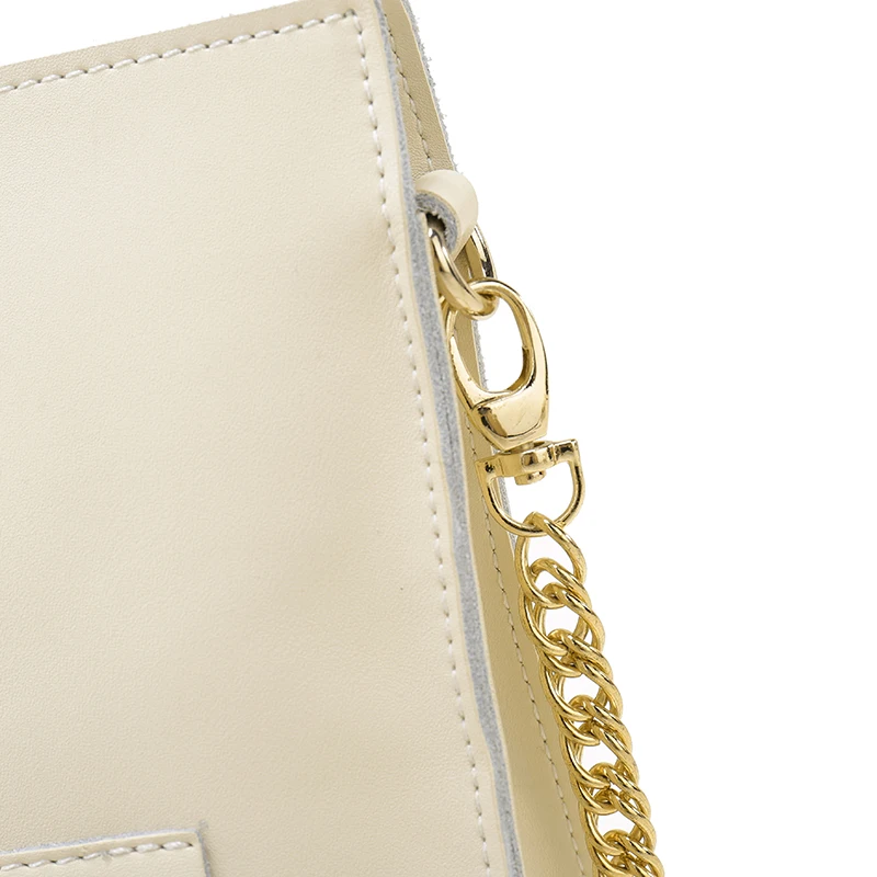 Женская сумка тоут из натуральной кожи на цепочке|handbag white|gold handbagshoulder handbags |