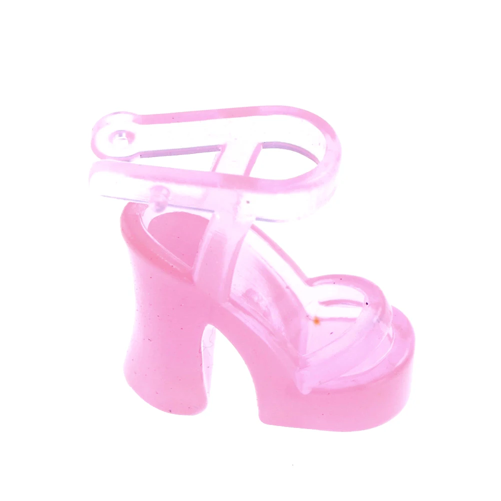 10 пар модных красочных кукольных сандалий Туфли на высоком каблуке с кристаллами