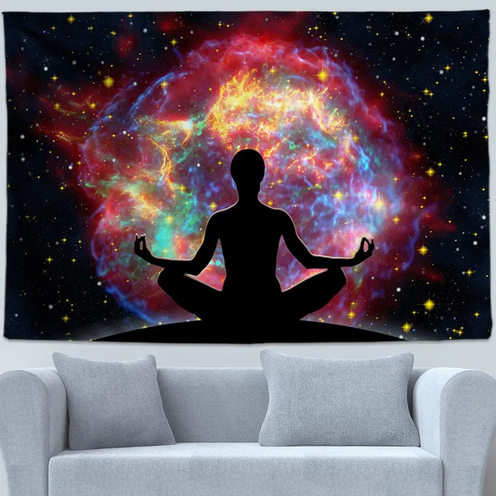 Chakra гобелен настенный Psychedelic Galaxy украшение Хиппи Мандала Йога Медитация