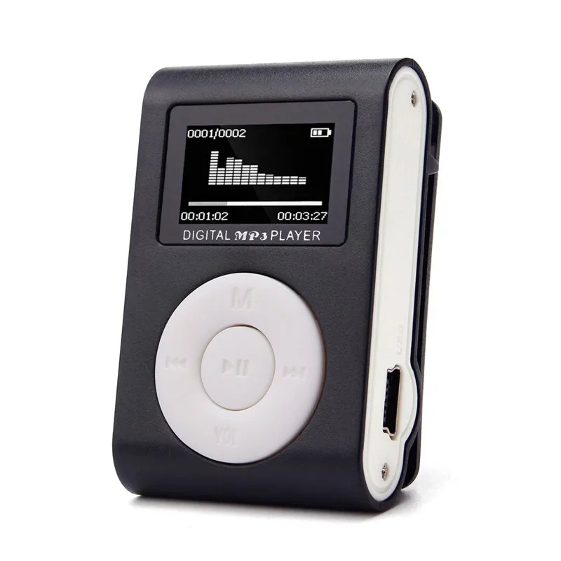 USB lcd экран тонкий мини клип MP3 музыкальный плеер Поддержка 32 ГБ Micro SD Футляр для карты TF MP3 плеер Electronica# MA24 Прямая поставка