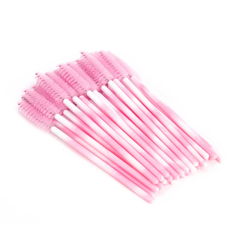 Pink Zwellbe одноразовая щеточка для ресниц 50 шт./упак. тушь, губная помада, аппликатор палочки кисти для наращивания ресниц косметика Макияж инструмент - Handle Color: Pink