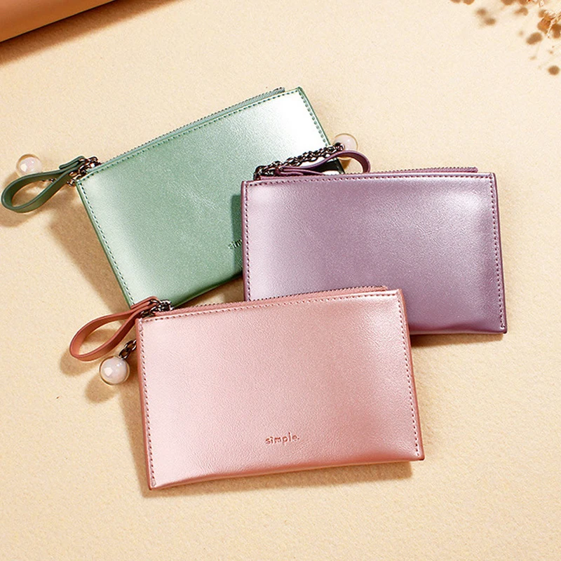 2019 монета перламутровый маленький кошелек кожаный женский роскошный бренд Мини