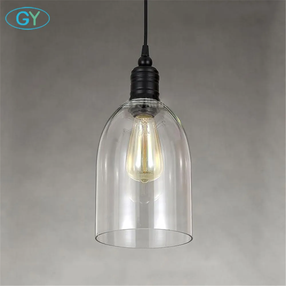 AC100 240v прозрачные стеклянные подвесные светильники в винтажном стиле Edison для