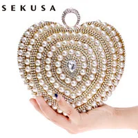 Sekusa PU модные женские туфли вечерняя сумочка; BS010 цветок из бисера маленький день сцепления вечерняя сумочка; BS010 с цепью плеча Сумки