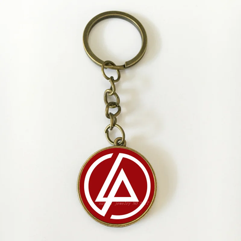 Suteyi, модные, новые, американские, с логотипом Linkin Park, длинные цепочки, держатель для ключей, стеклянный кабошон, подвеска, брелок на цепочке, ювелирные изделия для фанатов