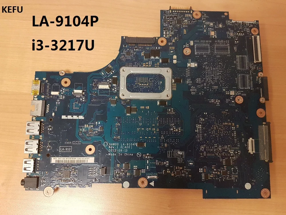 Kefu CN-0HDY2Y 0HDY2Y HDY2Y для DELL Inspiron 3521 Материнская плата ноутбука VAW00 LA-9104P с I3-3217U Процессор на борту