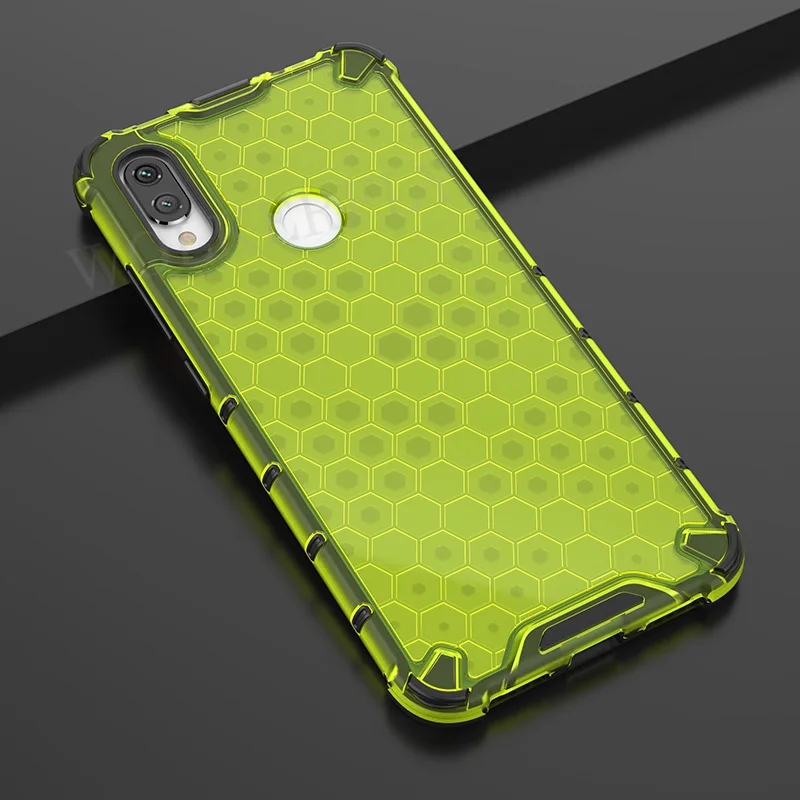 Glear Green Гибридный защитный чехол из ТПУ+ поликарбоната для Red mi Note 7 5 8 Pro, прозрачный противоударный чехол с Сотами для Xiaomi mi 9 Lite CC9 CC9E A3, красный чехол для mi 7 - Цвет: Glear Green