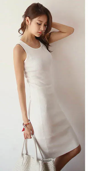 2014 лето без рукавов сексуальная платье для женщин хлопок вязать Vestido Bodycon винтаж