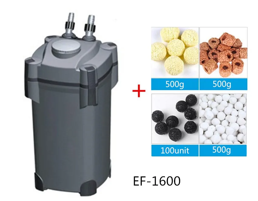 EF-1600 a set RESUN Аквариум Внешний фильтр ведро три в одном резервуар для воды фильтр статический аквариум трава цилиндр оборудование - Цвет: EF-1600 a set