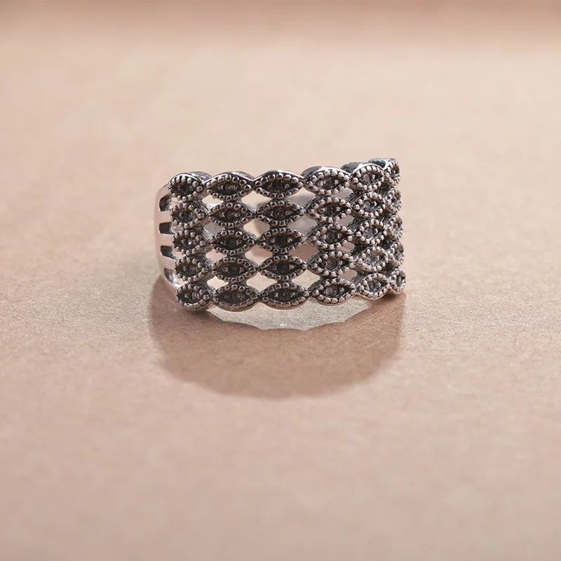 Романтические серебристый циркониевый кольца для крупных пальцев женщин модные