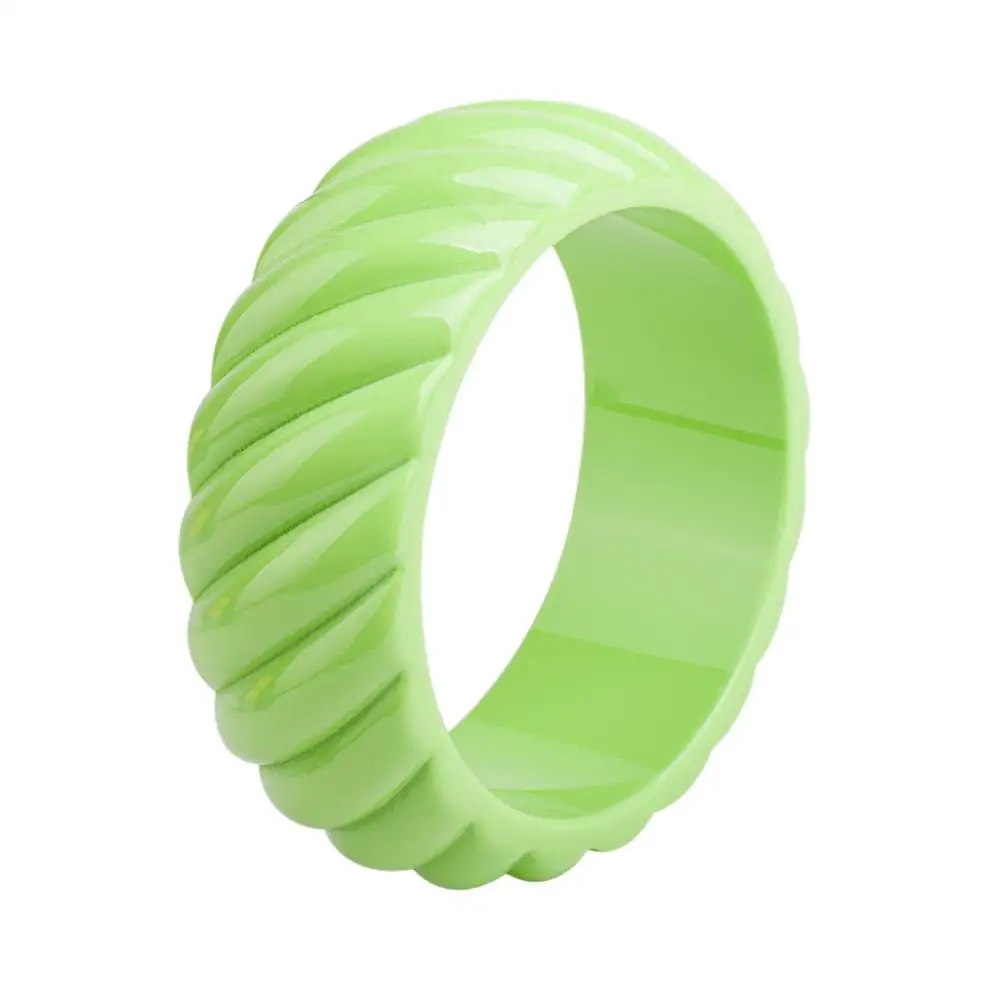 Light Green GuanLong Прямая поставка спиральные винтовые браслеты и браслеты Новая коллекция смолы ремесло ювелирные изделия - Окраска металла: Light Green