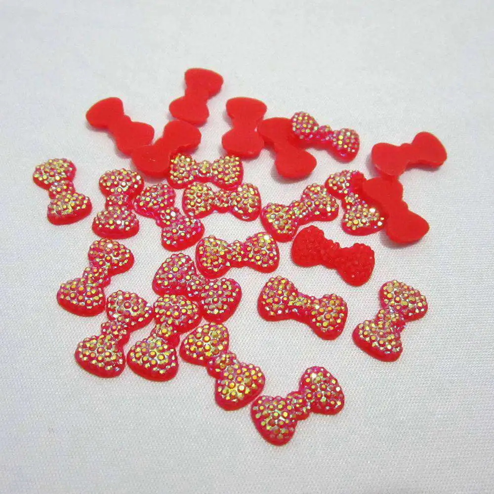 100 шт. AB Блестящий бант стразы с плоской задней стороной детский скрапбук