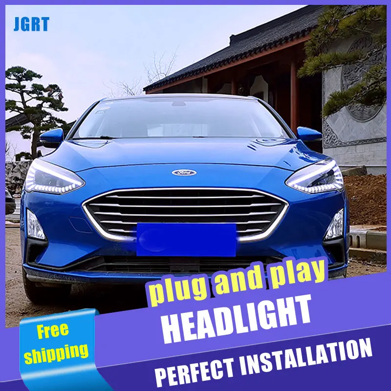 2 шт. автомобильный стиль светодиодный фары для Ford focus- для фокусировки Головной фонарь светодиодный DRL Объектив двойной луч H7 HID Xenon bi xenon объектив