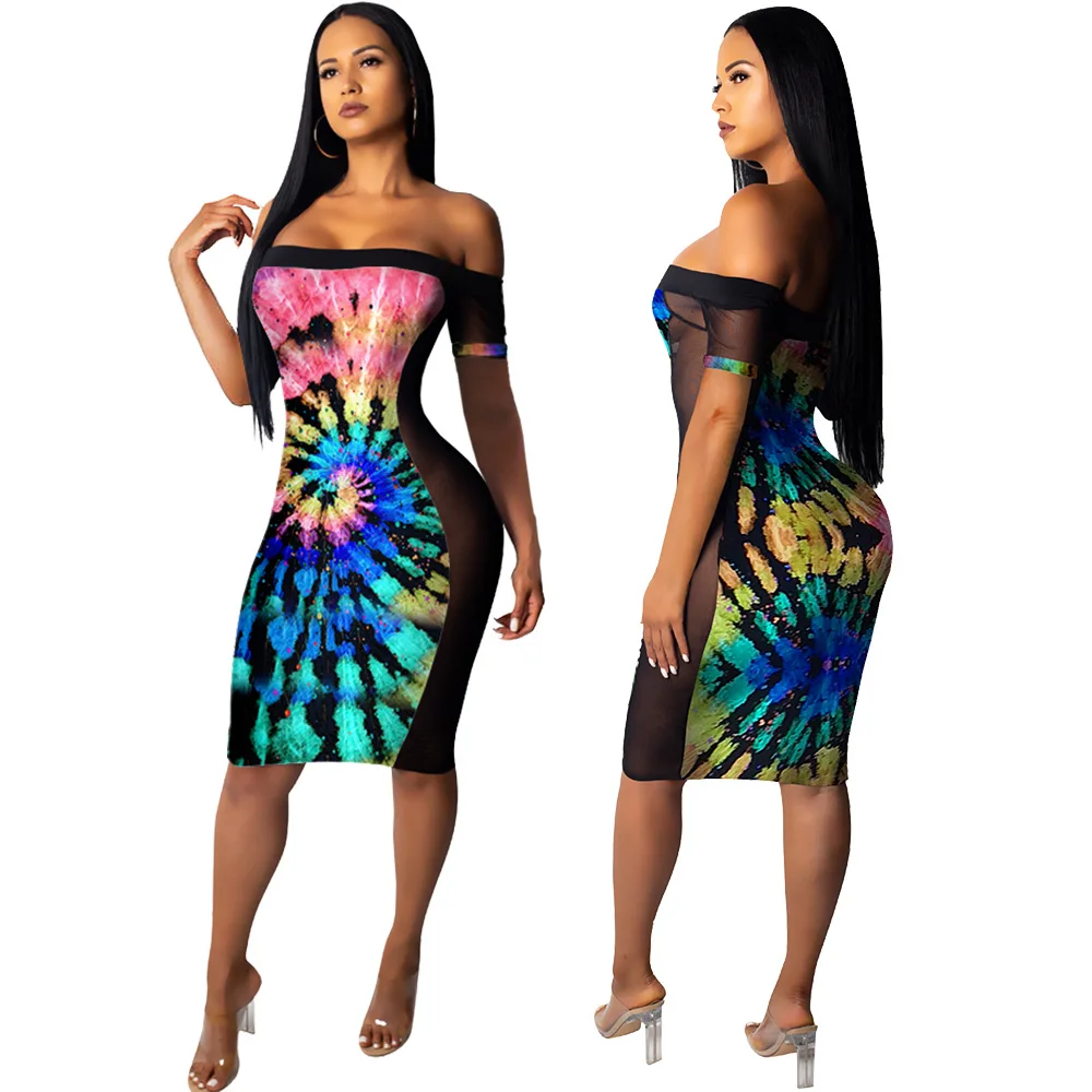 2019 женское летнее черное платье с вырезом в виде сердца и галактики без бретелек