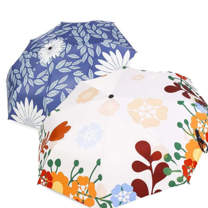 Parapluie Woman's Umbrella Sunny&ampRainy Parasol Luxury Female Folding Sun Black Coating Umbrellas Rain Gear Paraguas | Дом и сад