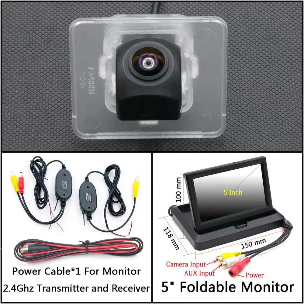 C Wireless 5 inch F 175 градусов HD резервная камера заднего вида для Kia Optima K5 2010 2011 2012 2013 Cerato k3 2013~ автомобильный монитор - Название цвета: C Wireless 5 inch F