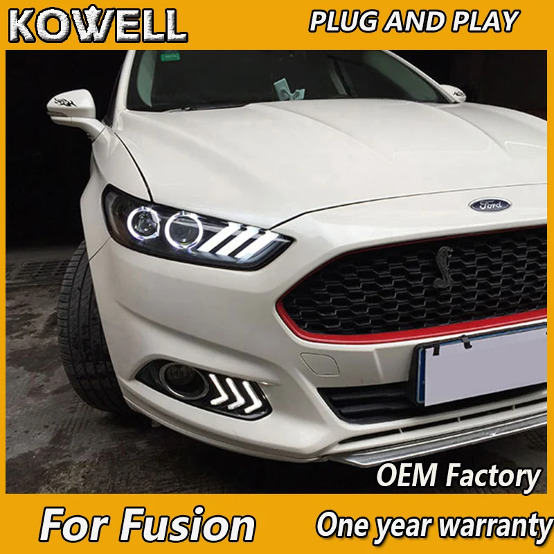 

KOWELL Car Styling for Mondeo Headlights 2013 2014 2015 Fusion LED Headlight Original DRL Bi Xenon Lens High Low Beam Parking