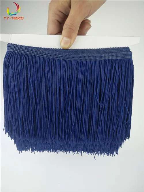 Navy blue 2 ярда/лот 15 см полиэстер кисточка кружево бахрома отделка латинские аксессуары для танцевальной одежды DIY шторы Швейные аксессуары для художественного оформления - Цвет: Navy blue