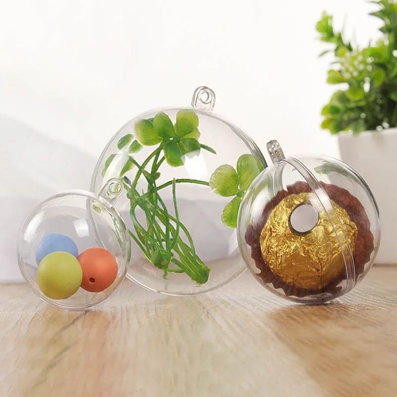 10 шт прозрачный шар сферические безделушки DIY украшения подвесные елки партии