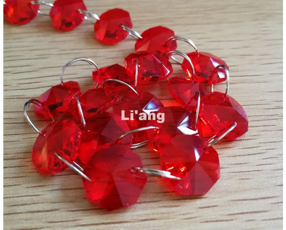 Бесплатная доставка красный цвет 10 метров 14 мм восьмиугольная цепочка Свадебная