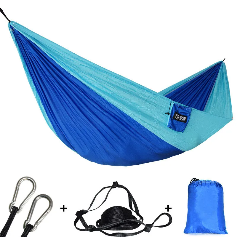 Paracaídas portátil para acampar al aire libre, Hamaca doble para dormir, Columpio de jardín, silla colgante Flyknit, Hamaca Rede Amaca DC12