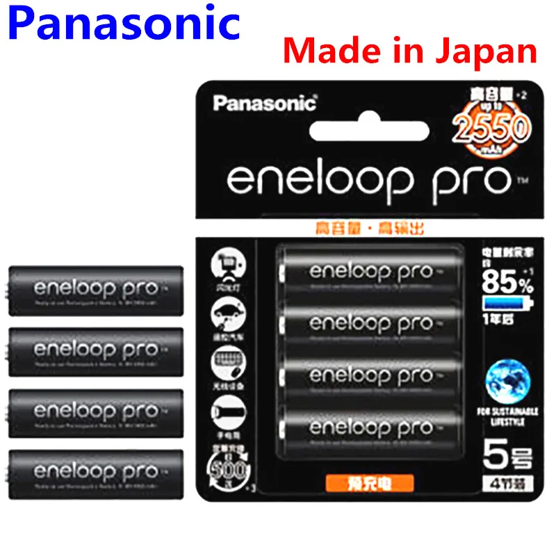 Panasonic pro 4 шт. оригинал высокая емкость AA 2550 мА/ч AAA 1 2 В 950 бесплатная