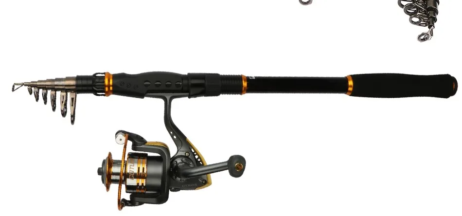 Goture Rod Combo SWORD телескопическая удочка 2,1-3,6 м+ GT3000S спиннинговая катушка 6BB для летних рыболовных снастей Лучшая цена удочка