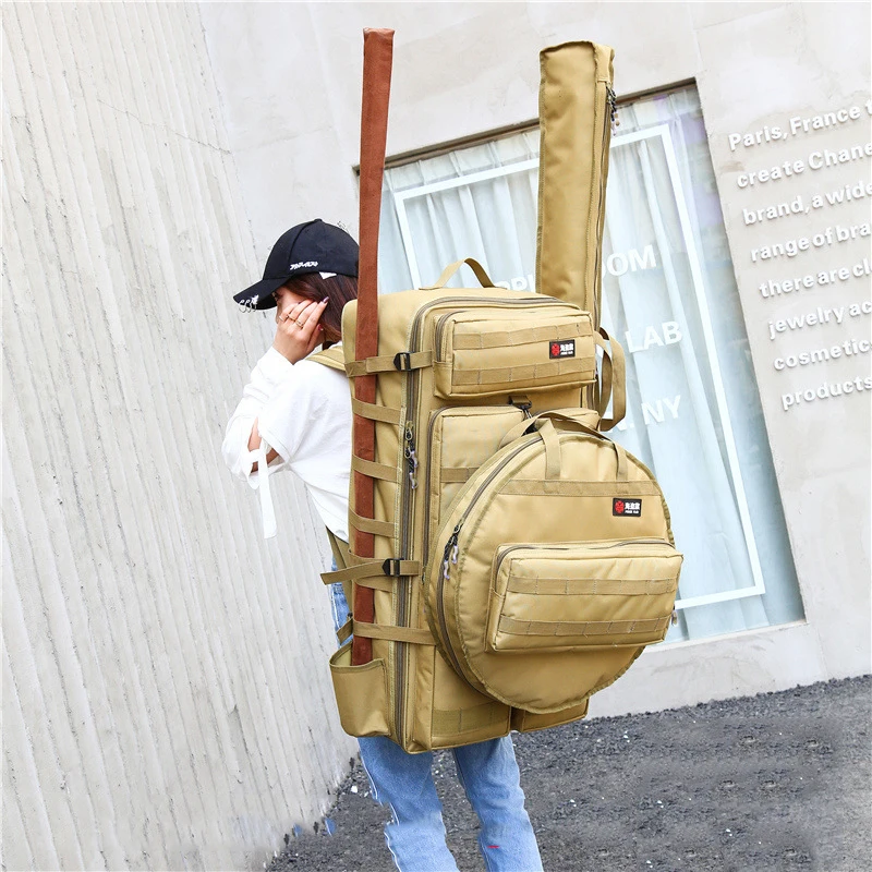 

Super big Fishing Bag 80 Cm Multi-function Fishing Gear Bag Waterproof Pack Fish Bag Fishing Pole Package large capacity