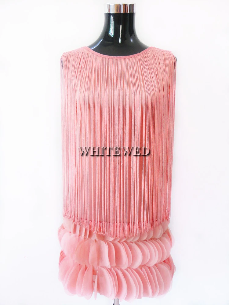 Латинское коктейльное платье с бахромой украшенное хиппи в стиле Fapper клубное