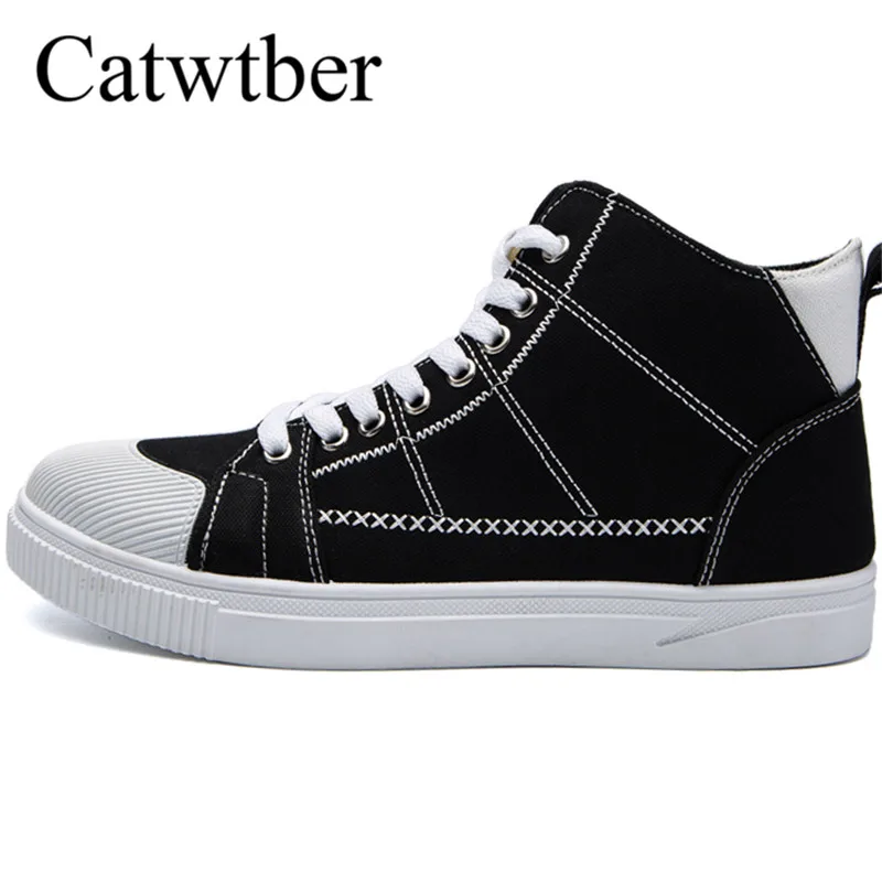 Catwtber модная обувь Мужские ботинки открытый высокой верхней резиновая подошва