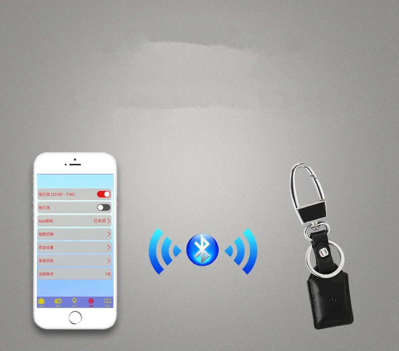 Умный автомобильный кожаный брелок для поиска ключей Bluetooth GPS локатор с