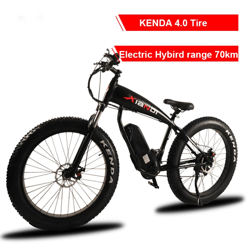 26 дюймов fat tire EBIKE Электрический горный велосипед Расширение 4 0 шины smart lcd 48 В в 500