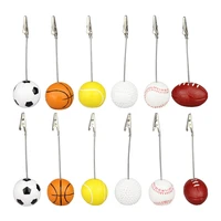 100pcs fashion sport game ball stand alligator wire memo photo clip table place card holder event party favor za5524