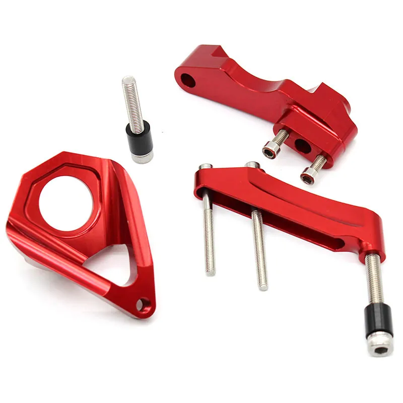 Red Bracket CNC мотоциклетные Стабилизатор Амортизатора рулевого механизма Монтажный кронштейн комплект для обслуживания для Suzuki GSXR 600 750 GSXR600 GSXR750 2001-2004 2002 03 - Цвет: Red Bracket
