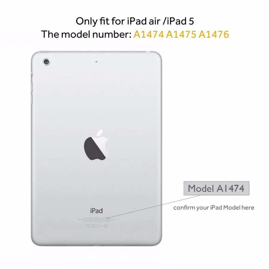 Чехол для iPad Air чехол из полиуретана смартфона с функцией подставки и