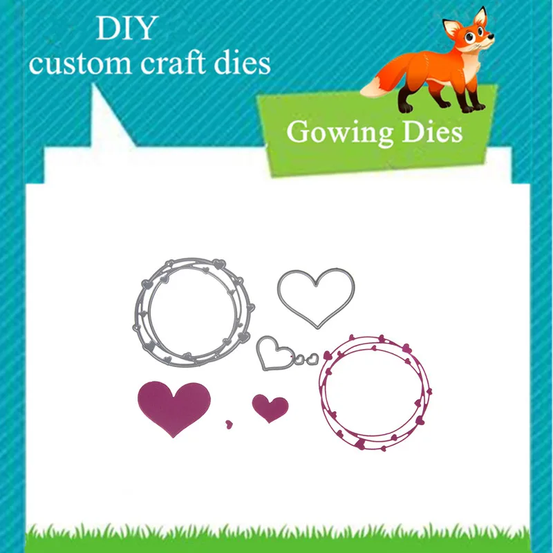 Трафареты Hemere в форме сердца металлические штампы трафареты для сделай сам