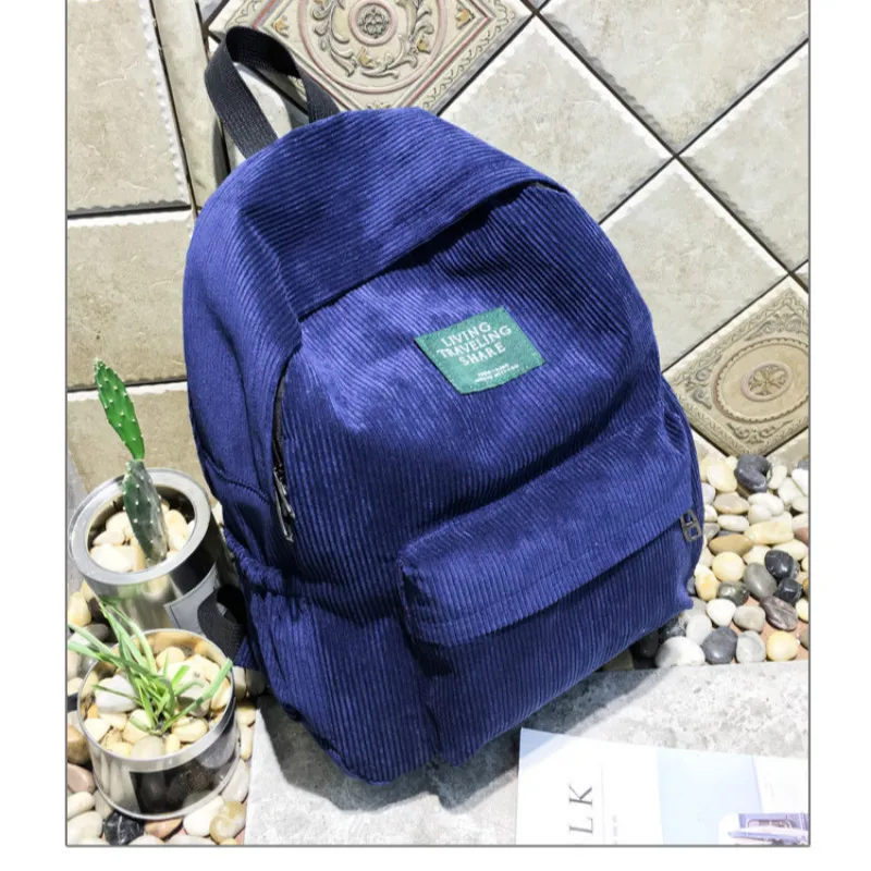 2019 женский вельветовый тканевый рюкзак бархатная школьная сумка Mochila Feminina