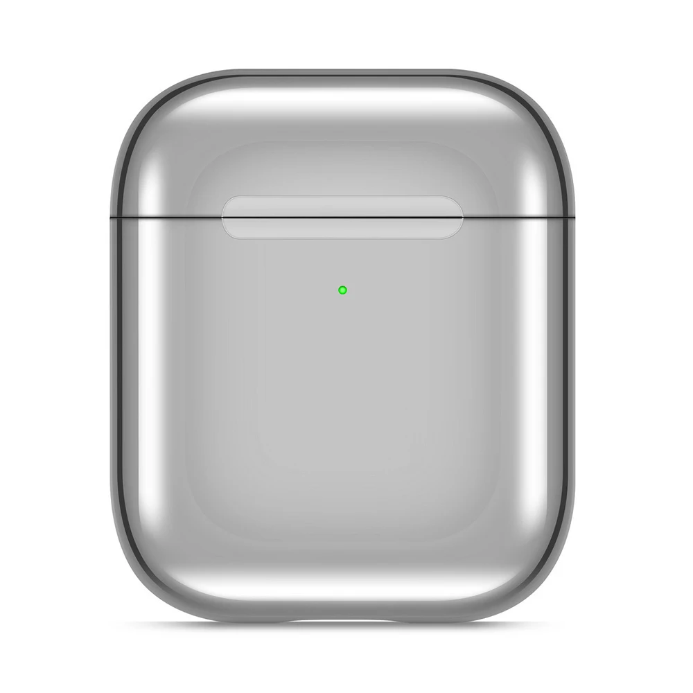 Серебристый Анти-потерянная коробка AirPods чехол ТПУ Bluetooth беспроводной Чехол для наушников Защитный чехол для Apple Airpods зарядная коробка - Цвет: Серебристый
