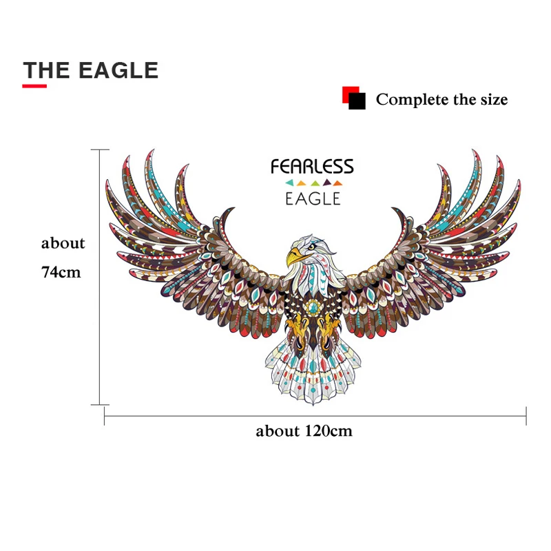 Бесстрашная Наклейка на стену с изображением орла животного для детской комнаты