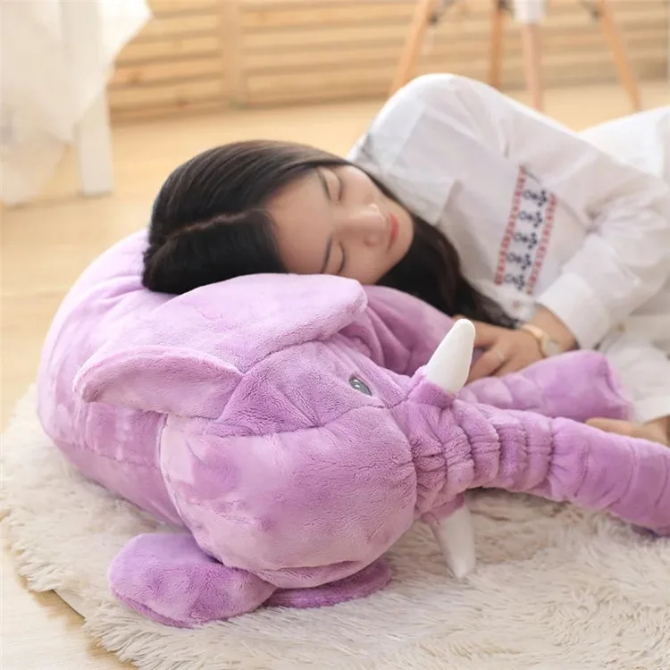 Мультяшная плюшевая игрушка-слон большого размера детская подушка для сна - Фото №1